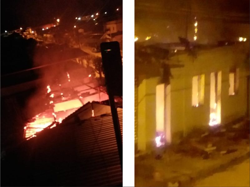 Residência é destruída pelo fogo em Santana de Cataguases