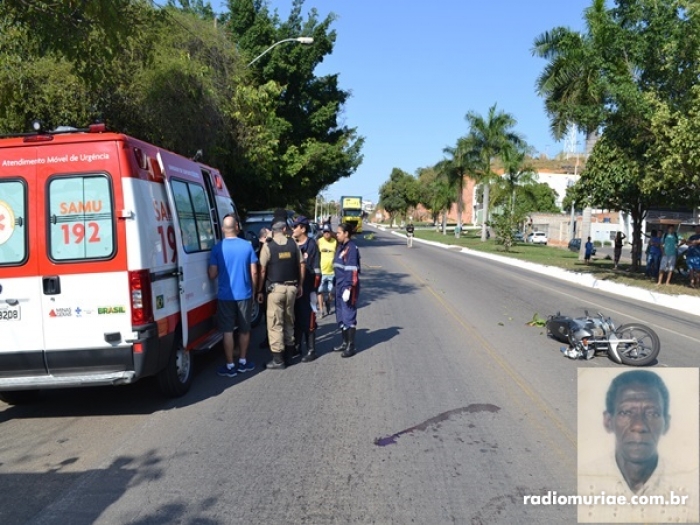 Idoso morre após ser atropelado por motocicleta em Muriaé