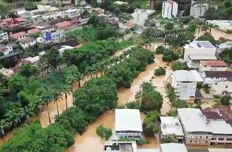 Rio Pomba continua subindo e já está em 7,55 metros