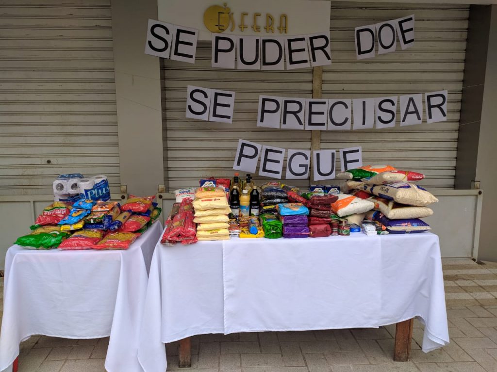“Mesa Solidária” recebe e distribui alimentos em Cataguases