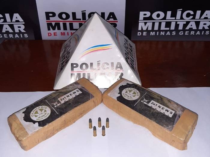 Polícia Militar apreende 2 kg de maconha em Miradouro