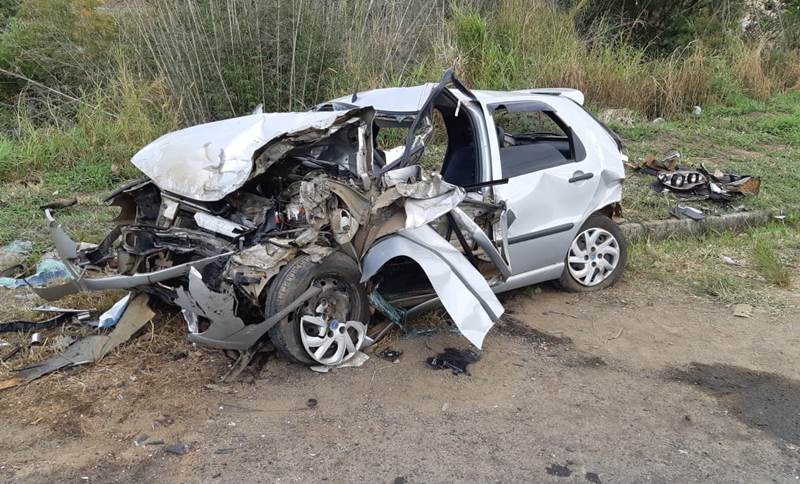 Câmera flagra acidente que deixou uma pessoa morta na BR-267 em Bicas