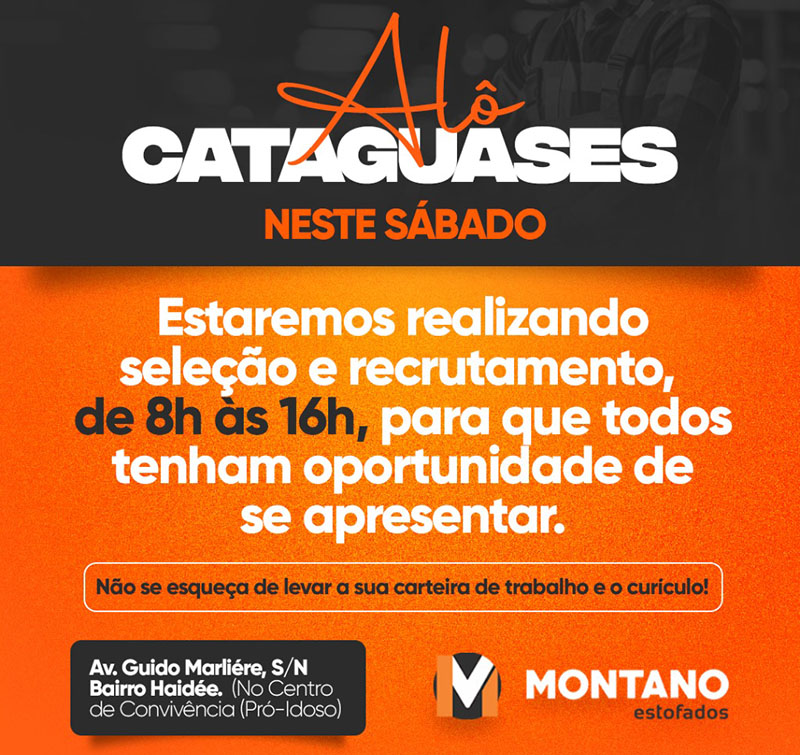 Montano segue recrutando profissionais até o próximo sábado