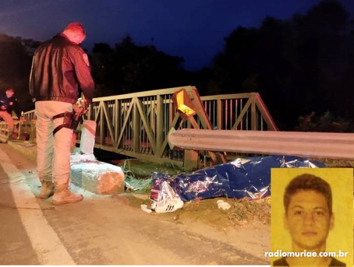 Jovem morre após bater motocicleta no guard-rail da BR-356 em Muriaé