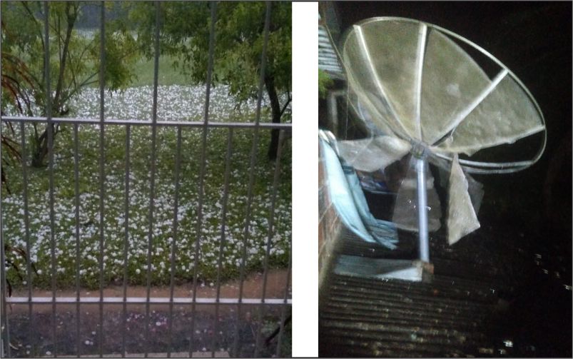 Chuva de granizo assusta moradores do Bairro São Diniz