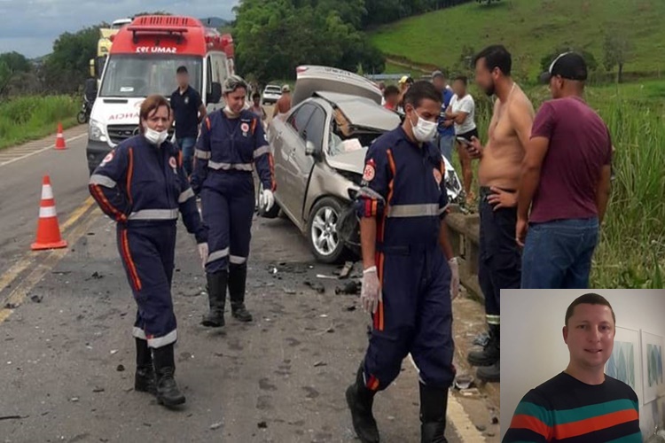 Uma pessoa morre após colisão entre carro e carreta na BR-116