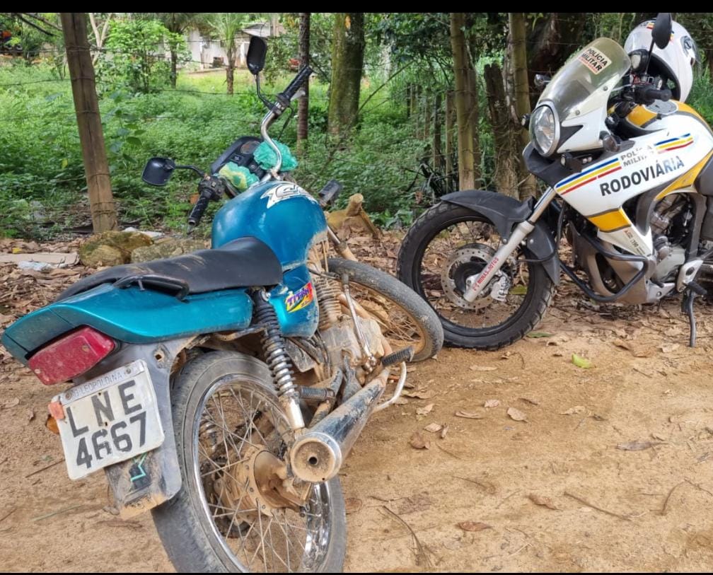 Motocicleta adulterada é apreendida pela PMRv em Cataguases