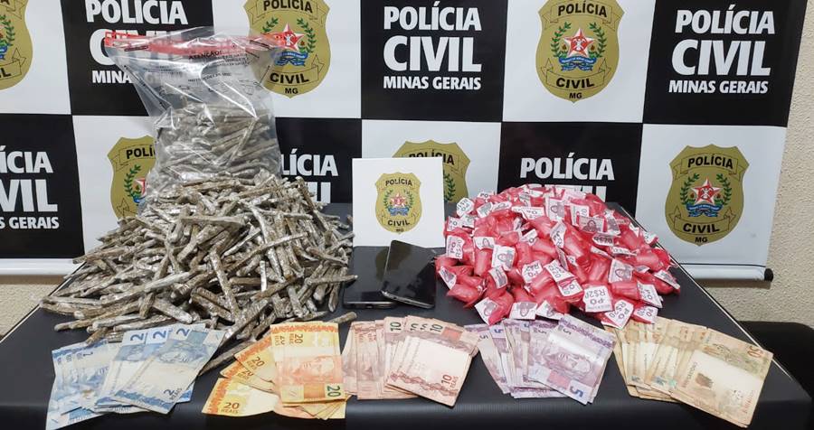 Polícia Civil prende três e apreende drogas em Leopoldina