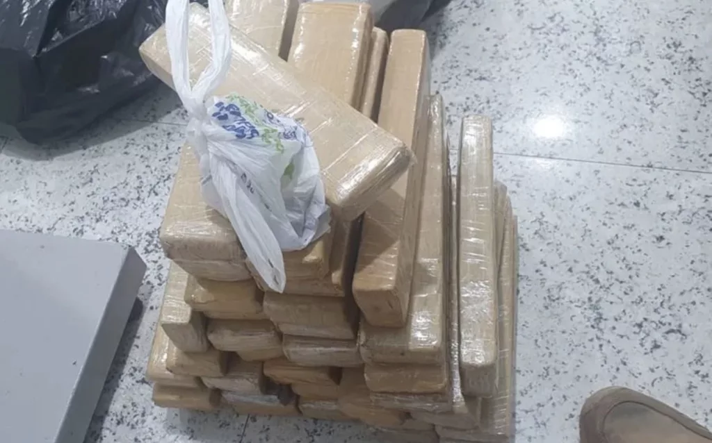 Motorista foge e PRF apreende 29kg de maconha em veículo