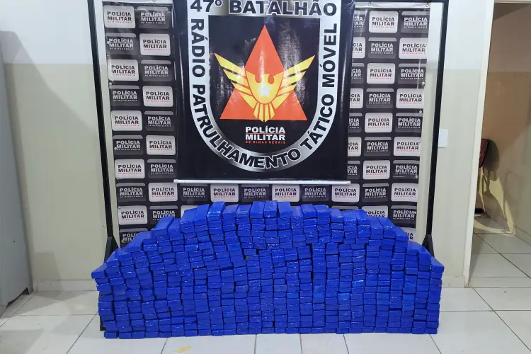 Polícia Militar apreende quase 300 kg de maconha na BR-356