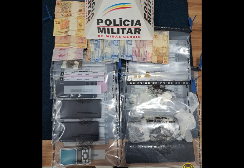 PM prende três pessoas por tráfico de drogas, em Cataguases