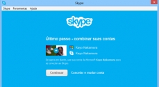 Página inicial do Skype, o substituto do MSN