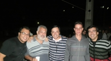 Padre Edson, com os demais organizadores da festa