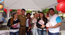 Os participantes do evento que aconteceu na Praça Rui Barbosa