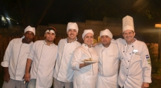 Equipe do SENAC responsável pelos pratos servidos no Quintal Sal e Ervas