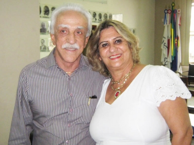 O Deputado Federal Lael Varela e Regina Fonseca, presidente do Democratas em Cataguases
