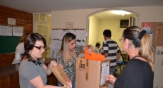 As urnas chegaram pouco depois das 18 horas no Cartório Eleitoral.