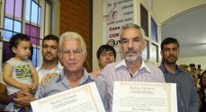 Tatão Thomaz e Luiz Mathias foram diplomados esta tarde