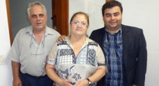 Maria Lúcia, ao centro, com Jobe Piobelo (à esquerda) e Eldbrendo Monteiro