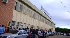 O movimento foi intenso na frente do Hospital neste fim de semana