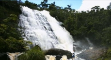 A cachoeira mais famosa da Usina Maurício, local do possível afogamento