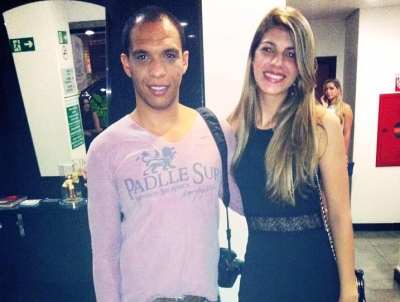 Samuel Pereira e Inara Mantovani Lacerda durante o Miss Mundo Minas Gerais