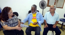 Ao centro, José Luiz de Oliveira, com Maria Lúcia e Jobe Piobelo