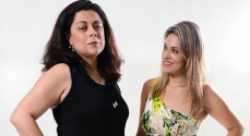 Eliane e Geni, duas das participantes do show que conta ainda com Fernanda e Evaldo (Foto: Robson)