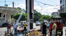 A obra está em andamento e vai tornar o local mais seguro