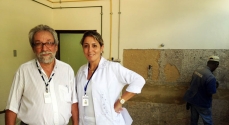 O provedor José Eduardo e a Gerente de Enfermagem do Hospital Anabel Ferreira