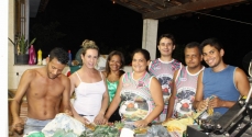 Equipe responsável pela organização do carnaval da Dragões da Vila Reis