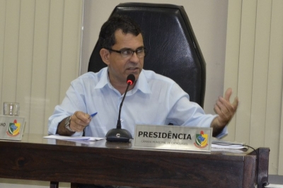 O vereador Fernando Pacheco, presidente da C&acirc;mara Municipal de Cataguases