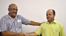 Osvaldo "Sapé" e o presidente da Cãmara, Marcileide Santos