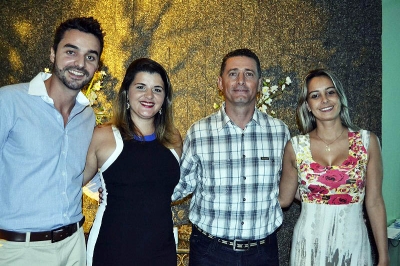 Rodolfo, Amanda, Wlamir e Graziela, da Geoblue durante a inaugura&ccedil;&atilde;o da filial 