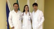 Médicos Residentes: Marcus Vinícius Ferreira, de Itanhomi - MG, Daniela Goulart, de Itaperuna, Breno Silveira, de Montes Claros.
