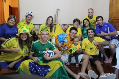 Apesar do susto com o gol do advers&aacute;rio, a torcida festejou o gol brasileiro