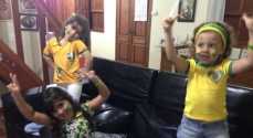 As crianças também torceram muito pela seleção brasileira