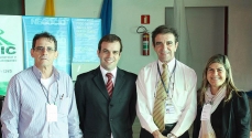 Luciano Borges, de gravata, com Ricardo Matto,s Leonardo Moreto e Léllis Dutra