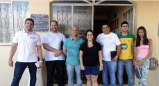 O grupo de participantes esteve no Lar São Vicente de Paulo