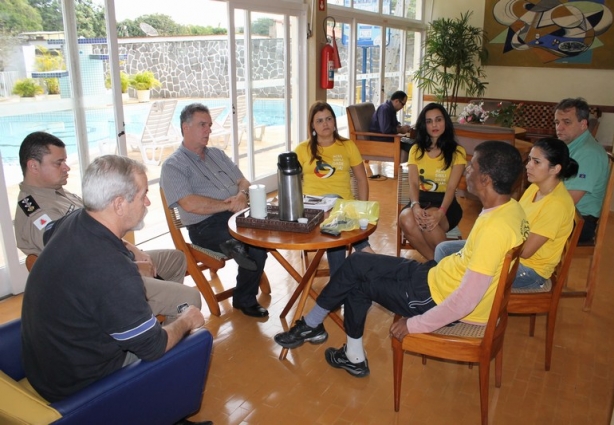 O comandante da PM em Cataguases, Major Miranda, participou do encontro 