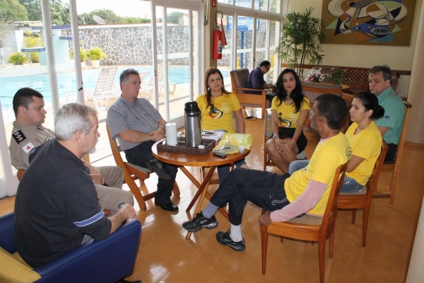 O comandante da PM em Cataguases, Major Miranda, participou do encontro 