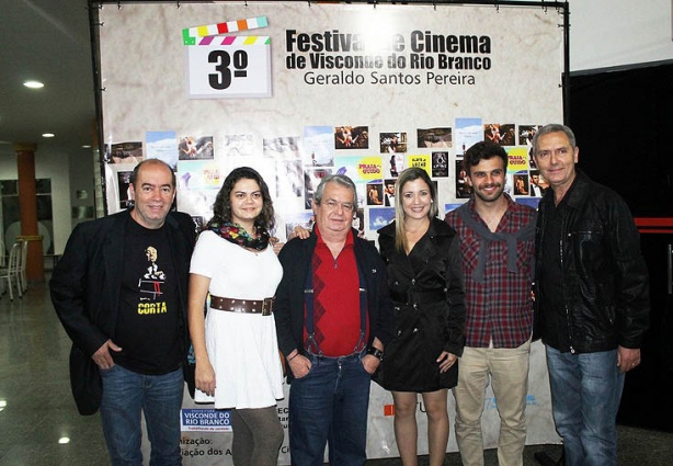 Representantes de Cataguases no Festival em Rio Branco para a exibição do curta "O último natal"
