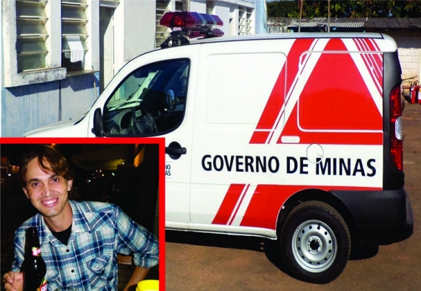 Diogo, no detalhe, foi socorrido pela ambulância da Prefeitura porque o SAMU demorou a prestar-lhe socorro