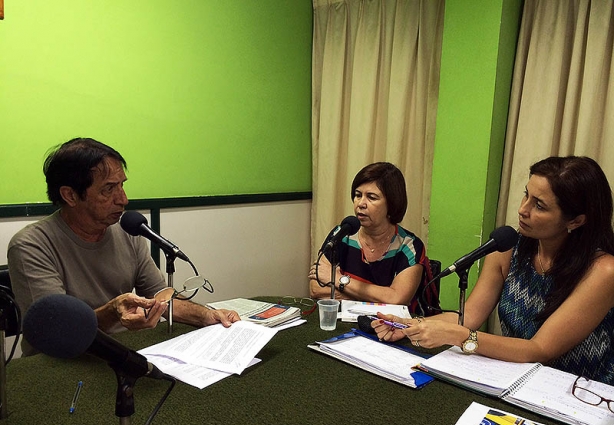 Sousa Mendonça, Sandra Vieira e Luciana Moreira durante o programa