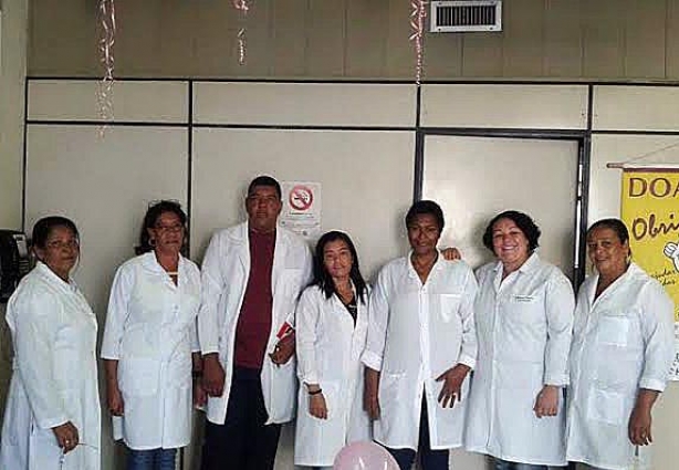 Os enfermeiros Leula, Aparecida, Willes, Cléa, Mariza, Juliana e Ana