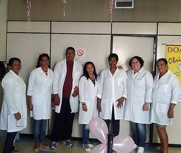 Os enfermeiros Leula, Aparecida, Willes, Cl&eacute;a, Mariza, Juliana e Ana