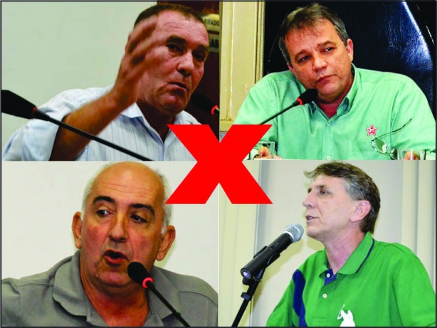 Os candidatos Fernando Amaral, Geraldo Majella, Serafim Sp&iacute;ndola e Jos&eacute; Augusto Titoneli