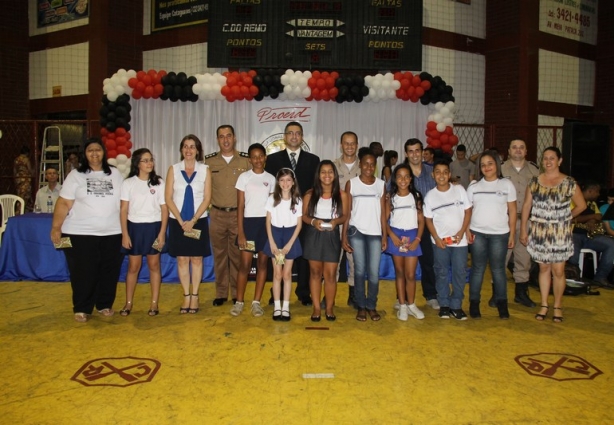 O clima era de festa na formatura do PROERD em Cataguases