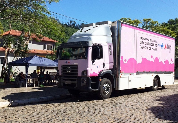 A Unidade Móvel de Mamografia fica na cidade até a próxima terça-feira, 13