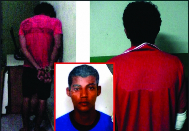 Os dois suspeitos de terem assassinado Felipe, em destaque na foto, foram presos em flagrante